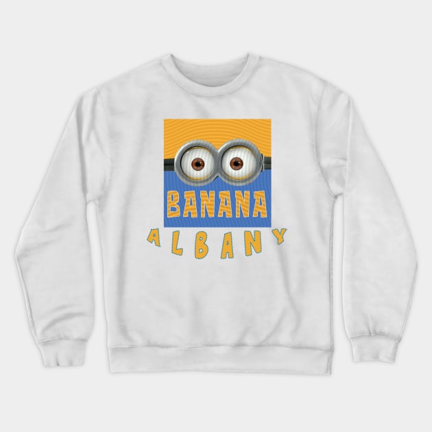 MINION BANANA USA ALBANY Crewneck Sweatshirt by LuckYA